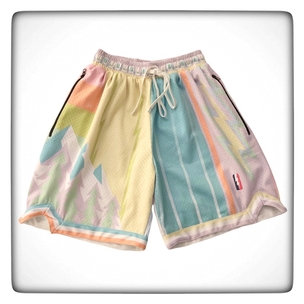 Trillest Shorts Multicolor Pastel Size Small Basketball Sports Outerwear